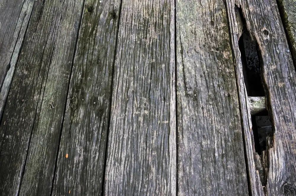 old broken deck