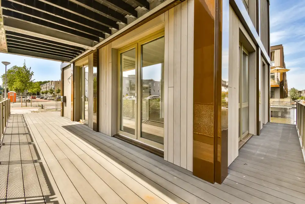 aging wooden deck