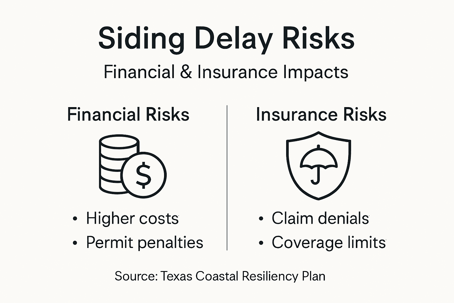 Infographic showing risks from siding repair delays