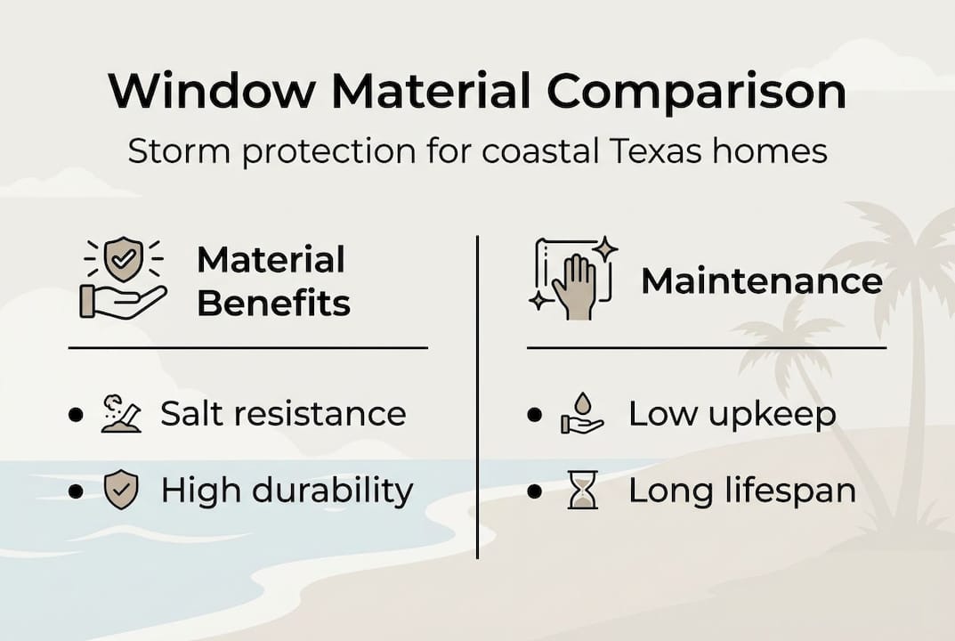 Infographic comparing window material benefits