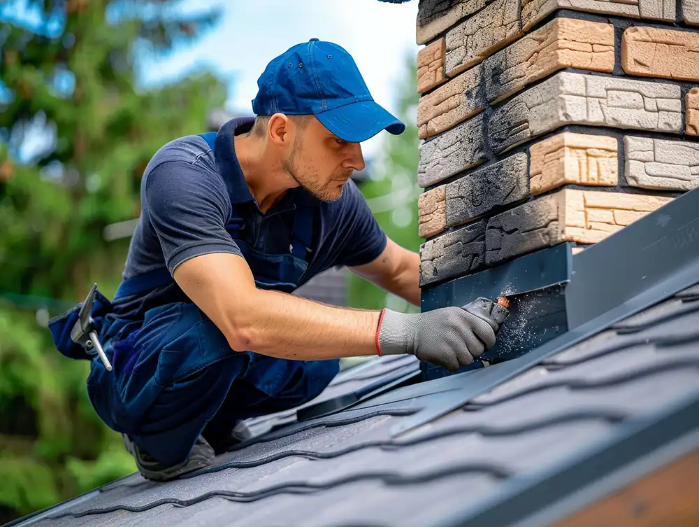 metal flashing on roof