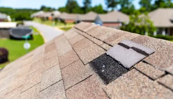 missing shingle on roof