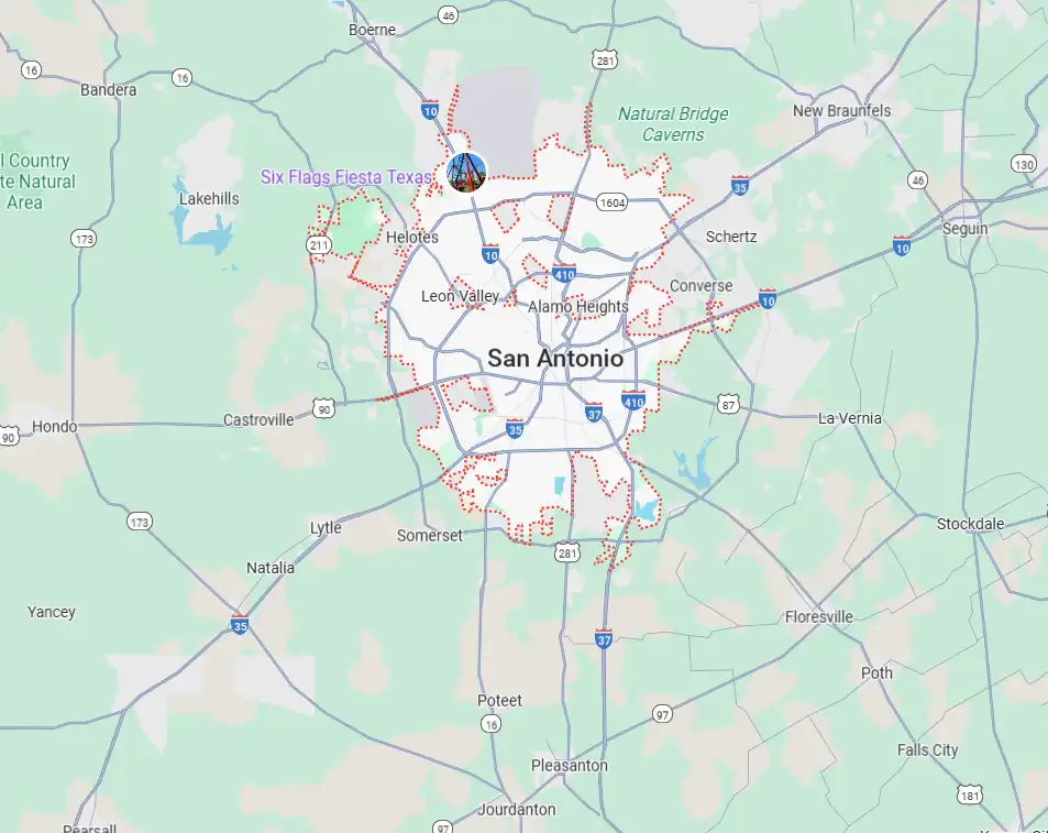 San Antonio service area
