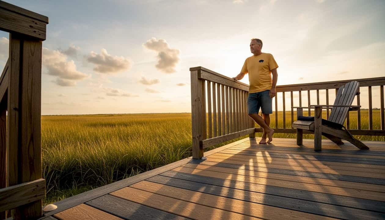 Homeowner enjoys impact-rated deck view
