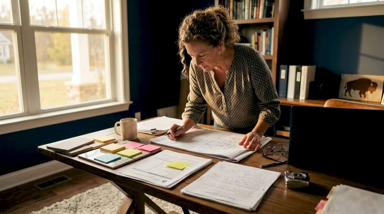 Homeowner reviewing wind mitigation reports