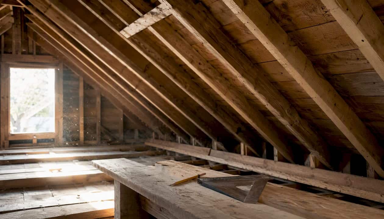 Hip roof framing with hip and jack rafters