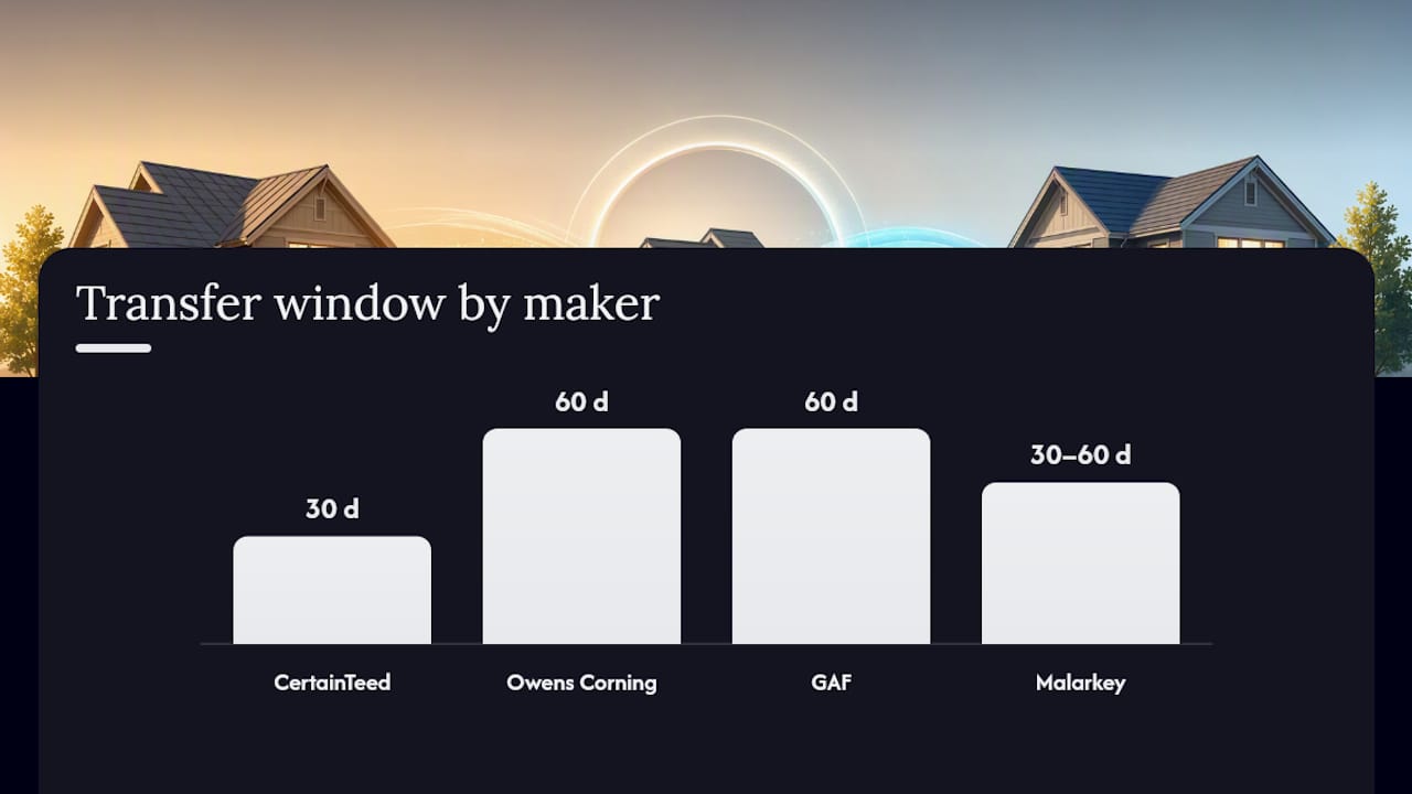 Deadlines and Fees: What GAF, Owens Corning, CertainTeed, and Malarkey Actually Require — overview diagram