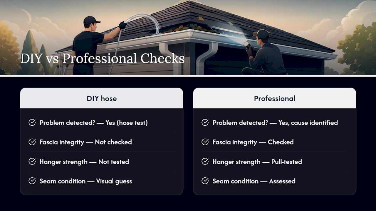DIY and professional gutter inspection comparison