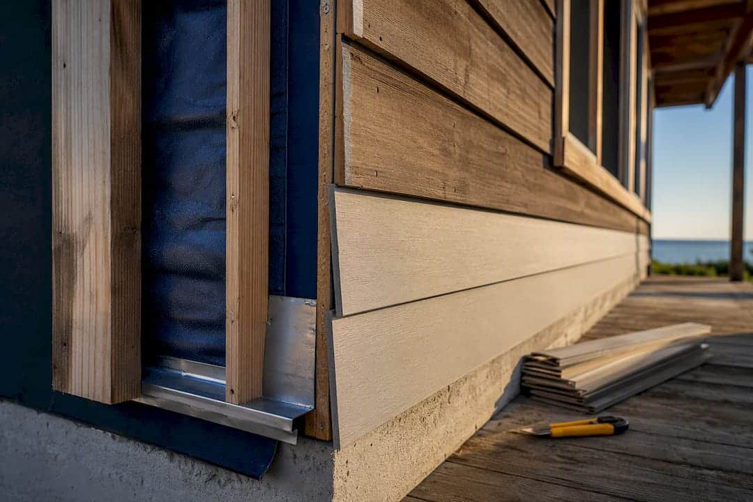 Open rainscreen wall assembly with drainage cavity